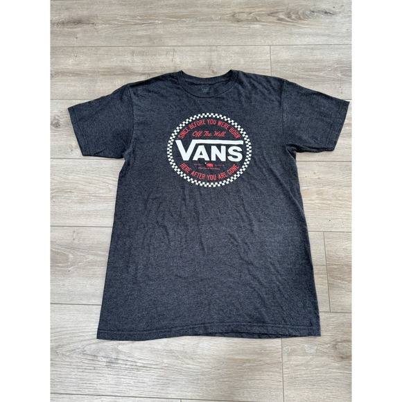 Vans‎ Off The Wall Shirt The Original Mens Medium Graphic Tee Grey Cotton - Picture 1 of 3
